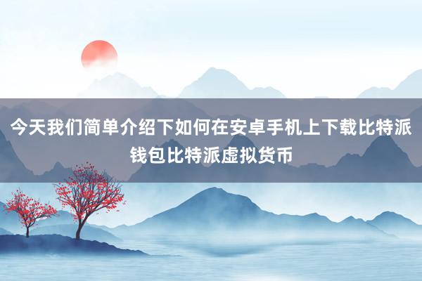 今天我们简单介绍下如何在安卓手机上下载比特派钱包比特派虚拟货币