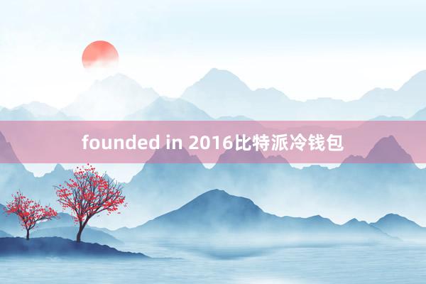 founded in 2016比特派冷钱包