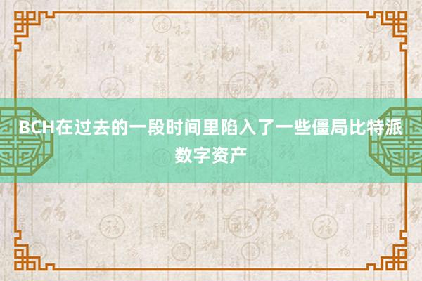 BCH在过去的一段时间里陷入了一些僵局比特派数字资产