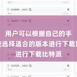 用户可以根据自己的手机系统选择适合的版本进行下载比特派